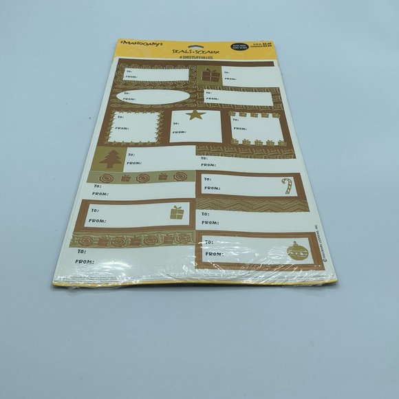 Mahogany Christmas Seals - Set of 3 Packs - Picture 1 of 2